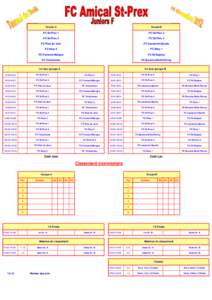 Groupe A  Groupe B FC St-Prex 1