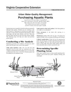 publication[removed]Urban Water-Quality Management: Purchasing Aquatic Plants Susan French, Extension Agent, Virginia Beach