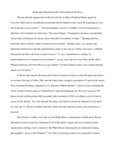 Privileged communication / Government / United States government secrecy / Branzburg v. Hayes / James Risen / National Security Agency / NSA warrantless surveillance controversy / Central Intelligence Agency / Judith Miller / National security / Surveillance / Mass surveillance