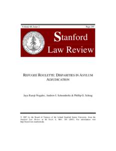 Law / Adjudicator / United Kingdom / United States Court of Appeals for the Federal Circuit / United States courts of appeals / Political philosophy / UK Immigration Service / Immigration and Naturalization Service v. Cardoza-Fonseca / Right of asylum / Law in the United Kingdom / Refugee roulette