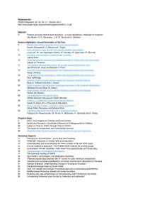Reference list PAGES Magazine Vol. 22, No. 2 – October 2014 http://www.pages-igbp.org/products/magazine/ref2014_2.pdf ANNOUNCEMENTS Editorial 3!