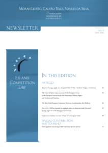 newsletter  Eu and Competition Law