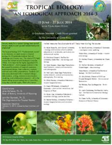 Research / Las Cruces Biological Station / Palo Verde Biological Station / University of Costa Rica / Palo Verde National Park / Smithsonian Tropical Research Institute / Costa Rica / Organization for Tropical Studies / Biology / La Selva Biological Station