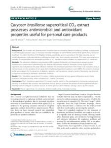 Nutrition / Medicine / Food science / Vegetable oils / Antimicrobial / Proanthocyanidin / Caryocar brasiliense / Caryocar / Oxygen radical absorbance capacity / Biology / Matter / Microbiology