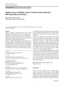 Bladder cancer / Urinary diversion / Transitional cell carcinoma / Mohamed Ghonim / Medicine / Cystectomy / Ileal conduit urinary diversion