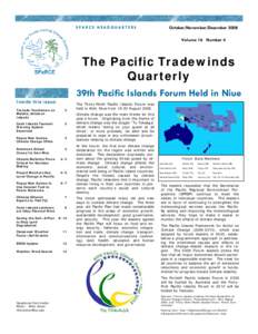 SPARCE HEADQUARTERS  October/November/December 2008 Volume 16 Number 4  The Pacific Tradewinds