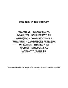 Microsoft Word - EEO PUBLIC FILE REPORT _Meadville_.doc