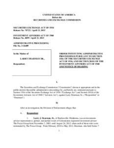 Financial regulation / Corporate crime / U.S. Securities and Exchange Commission / Investment Advisers Act / Registered Investment Advisor / Securities Act / Securities Exchange Act / SEC Rule 10b-5 / United States / United States securities law / 73rd United States Congress / United States Securities and Exchange Commission