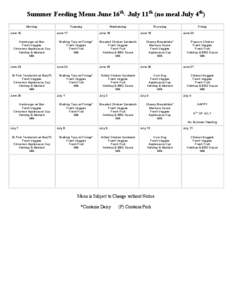 Microsoft Word - Mason City Summer Feeding Menu June 16th - July 11th.docx