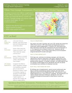 Building a Community Forestry Typology Through Market Segmentation Dexter H. Locke J. Morgan Grove, PhD