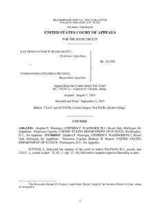 RECOMMENDED FOR FULL-TEXT PUBLICATION Pursuant to Sixth Circuit I.O.Pb) File Name: 15a0222p.06 UNITED STATES COURT OF APPEALS FOR THE SIXTH CIRCUIT