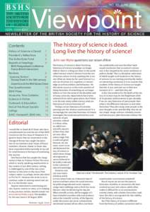 NO. 80: JUNE[removed]ISSN: [removed]Contents History of Science is Dead!