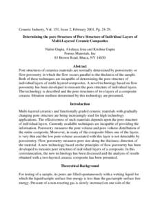 Pore Structure Analysis of Individual Layers of