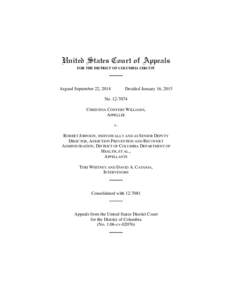 United States Court of Appeals FOR THE DISTRICT OF COLUMBIA CIRCUIT Argued September 22, 2014  Decided January 16, 2015