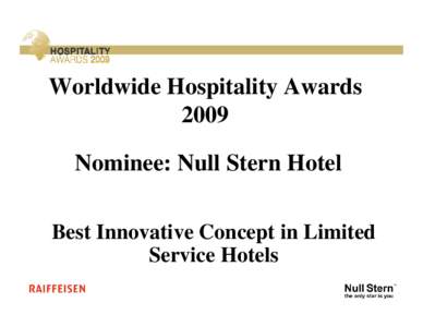 Worldwide Hospitality Awards 2008