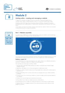 Module 2 Getting online – creating and managing a website A website is an extremely cost-effective way for your business to attract and engage with new customers. And in today’s competitive business world, it’s a c