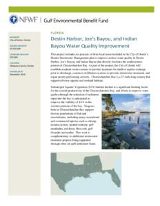 FLORIDA RECIPIENT City of Destin, Florida AWARD AMOUNT