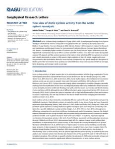 PUBLICATIONS Geophysical Research Letters RESEARCH LETTER[removed]2013GL058924 Key Points: • ASR reproduce 35% cyclones more