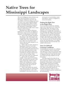 P2330 Native Trees for Mississippi Landscapes