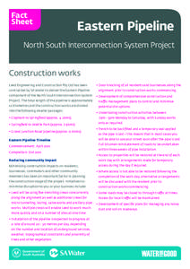 Fact Sheet Eastern Pipeline  North South Interconnection System Project