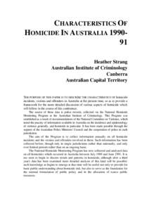 Characteristics of homicide in Australia[removed]