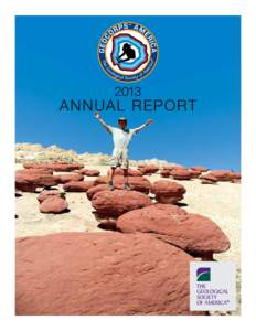 2013  ANNUAL REPORT Table of Contents Geoscientists Working for Education, Conservation and Research on