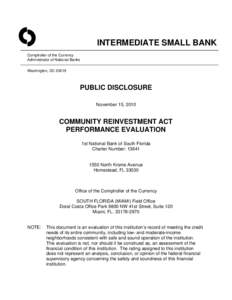 Urban economics / Urban politics in the United States / Politics of the United States / Community Reinvestment Act / Economy of the United States / United States / OneCalifornia Bank / Wainwright Bank / Mortgage industry of the United States / Community development / United States housing bubble