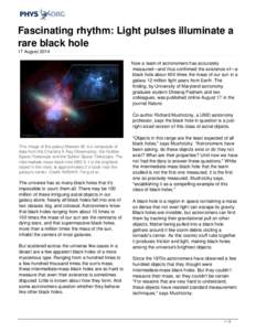 Fascinating rhythm: Light pulses illuminate a rare black hole