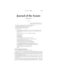 JANUARY 17, [removed]Journal of the Senate FOURTH DAY