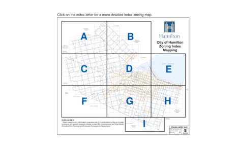 Click on the index letter for a more detailed index zoning map.  Town of MIlton Wellington County