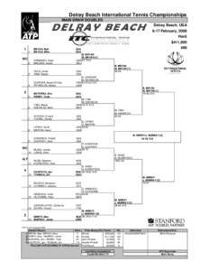 Delray Beach International Tennis Championships – Doubles / Regions Morgan Keegan Championships and the Cellular South Cup / SAP Open – Doubles