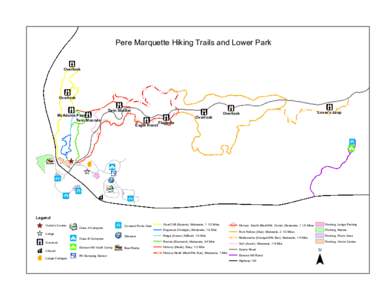 Pere Marquette Hiking Trails and Lower Park Overlook Overlook  McAdams Peak