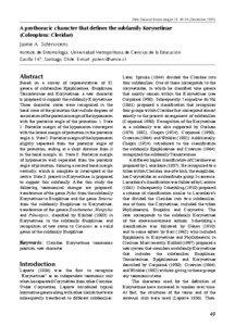 New Zealand Entomologist 28: [removed]December[removed]A prothoracic character that defines the subfamily Korynetinae