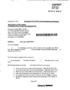 8EHQ-11-18165B  TSCA 8(e) Notice