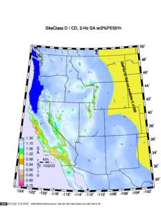 SiteClass D / CD, 2-Hz SA w/2%PE50Yr.  50˚ 48˚ GM P Es fo