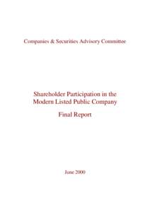 Companies & Securities Advisory Committee