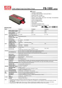 1000W Intelligent Single Output Battery Charger  PB-1000 series