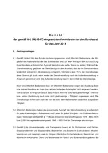 Bericht der gemäß Art. 59b B-VG eingesetzten Kommission an den Bundesrat für das JahrRechtsgrundlagen