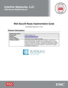 RSA SecurID Ready Implementation Guide