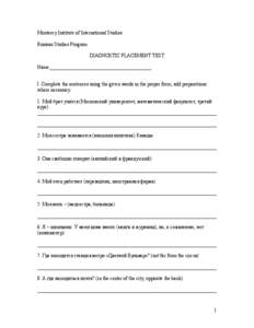 Microsoft Word - Russian Diagnostic Test.doc