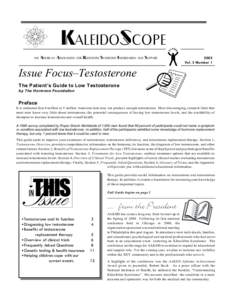 KaleidoScope the American Association for Klinefelter Syndrome Information and Support 2002 Vol. 3 Number 1