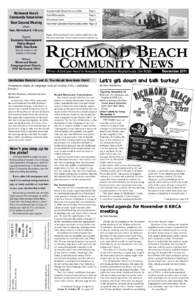 Richmond Beach Community Association Next General Meeting Supplemental School Levy on ballot