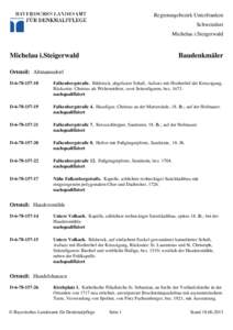 Regierungsbezirk Unterfranken Schweinfurt Michelau i.Steigerwald