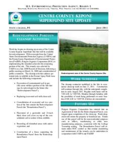 Centre County Kepone - Superfund Site Update - State College, PA - July 2011