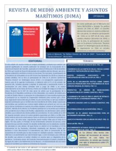 REVISTA DE MEDIO AMBIENTE Y ASUNTOS (5ª Edición) MARÍTIMOS (DIMA) En Carta publicada por el Mercurio con fechay titulada “La política exterior de Chile en 2014”, el Canciller