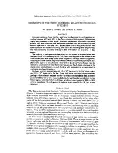 Bulletin ofthe SeismologicalSocietyof America,Vol.73, No. 5, pp,October1983  SEISMICITY OF T H E T E T O N - S O U T H E R N Y E L L O W S T O N E REGION, WYOMING BY DIANE I. DOSER AND ROBERT B. SMITH ABSTRACT