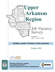 Upper Arkansas Region Job Vacancy Survey Conducted