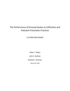 Microsoft Word - THE PERFORMANCE OF GRASSED SWALES AS INFILTRATION AND POLLUTION PREVENTION PRACTICES (PTW-JSG-AJE 9Nov2011).DO