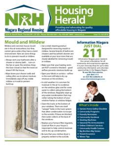 Housing Herald Providing and advocating for quality, affordable housing in Niagara[removed]St. David’s Road , Thorold, ON L2V 3Z3 • Phone: [removed] • Fax: [removed] • www.nrh.ca