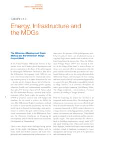 Chapter 1 Energy, Infrastructure and the MDGs chapter 1